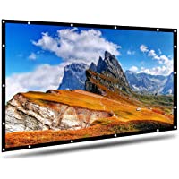 Pantalla de proyector de Montaje en Pared-portátil proyector de Pantalla 16: 9 Color Blanco 120 Pulgadas en Diagonal…